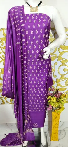 Handcrafted Hand Block Print Cotton Suit Set with Traditional Motifs